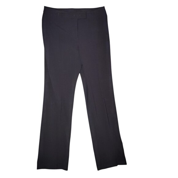 Anne Klein Black Mid Rise Straight-Leg Career Office Dress Pants 8 - Picture 1 of 8